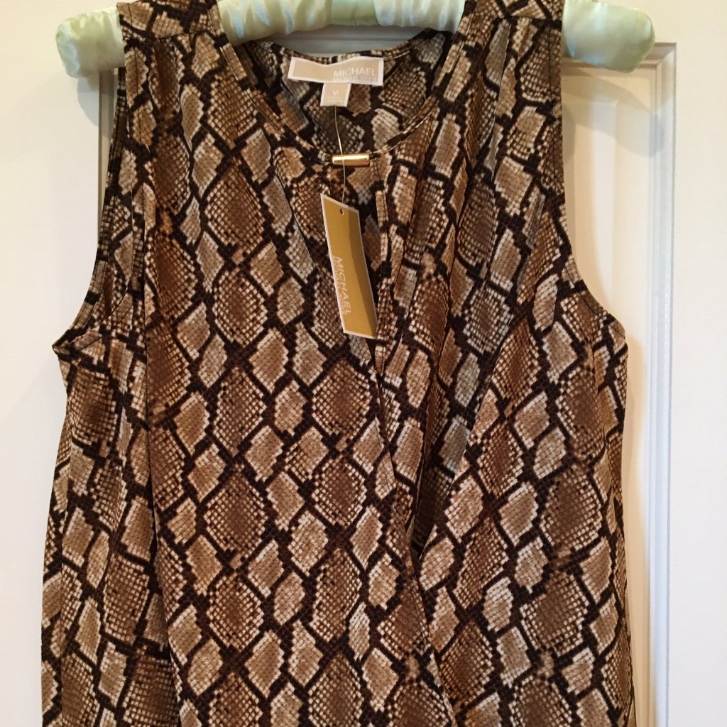 Nwt - Michael Kors Python Print Top